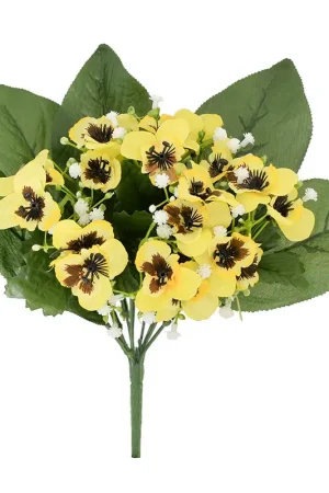 Bouquet artificiel de pensées Prix Promo